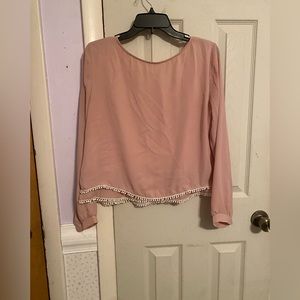 LUSH Pink & White Blouse